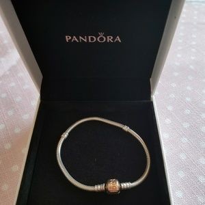 Pandora Rose and Sterling Silver Bracelet.
